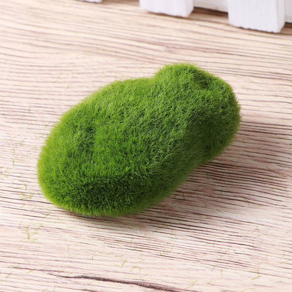 

20 Pcs Artificial Flocking Stones Cover Plant Wall Moss for Crafting Decoration