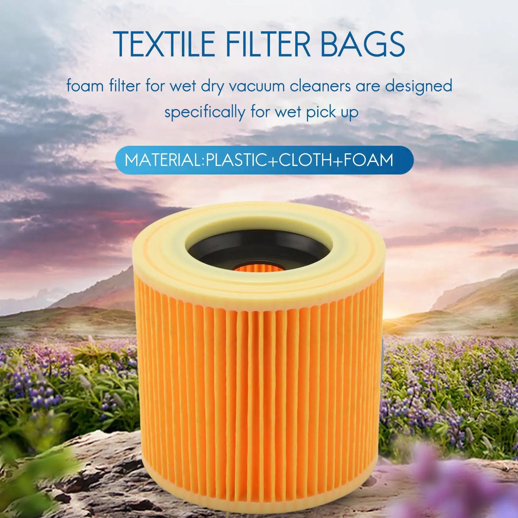 Textile Filter Bags Wet and Dry Foam Filter HEPA Filter for Karcher MV1 WD1 WD2 WD3 Vacuum Cleaner Vacuum Cleaner Parts