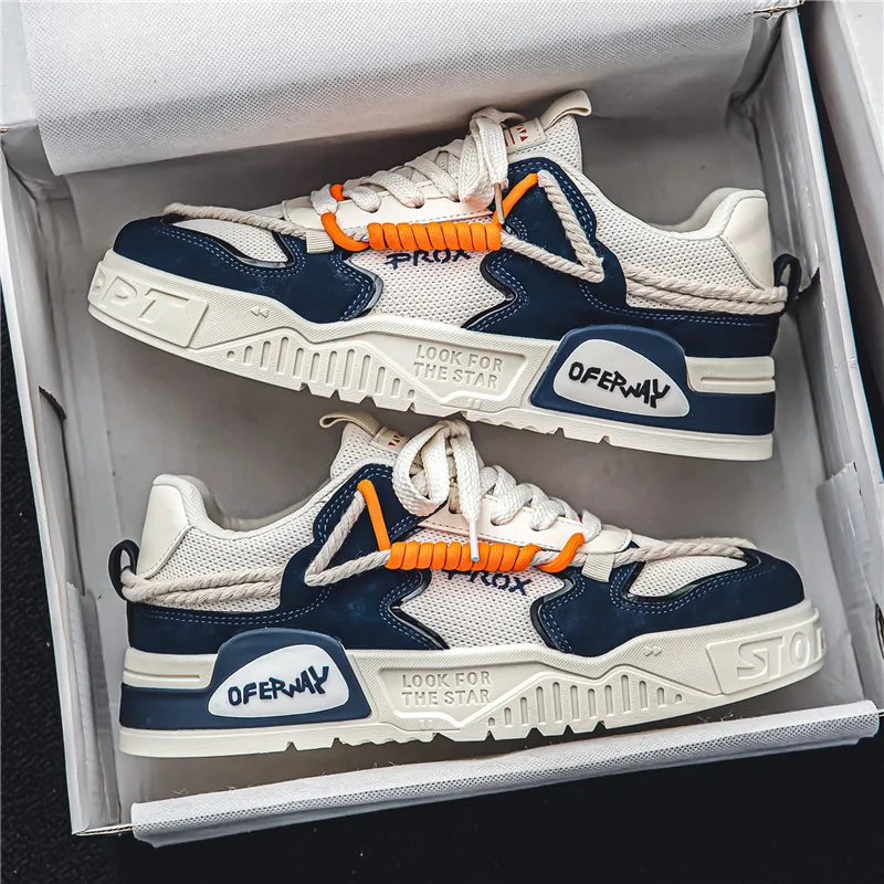 

Men's Korean casual thick soled shoes four season student flat shoes soft soled comfortable outdoor fashion youth walking shoes