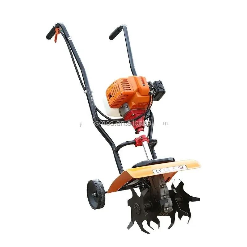 High quality professional 52cc 2hp cultivators hand push mini garden hand Micro cultivator Gasoline power weeding machine