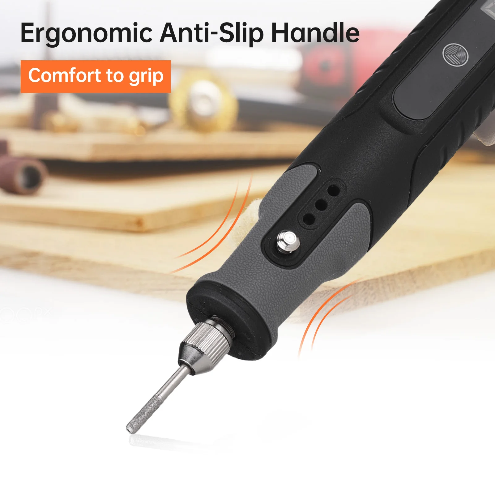 Mini Kit d'outils rotatifs sans fil, 25000 tr/min, 5 vitesses, outils de sculpture, alimenté par une batterie Rechargeable avec 23 Types d'accessoires LCD