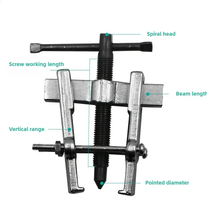 Two Claws Bearing Gear Puller Hand Tool 65mm Puller Hand Tools Pump Wall Pulley Steel Remover Straight Type
