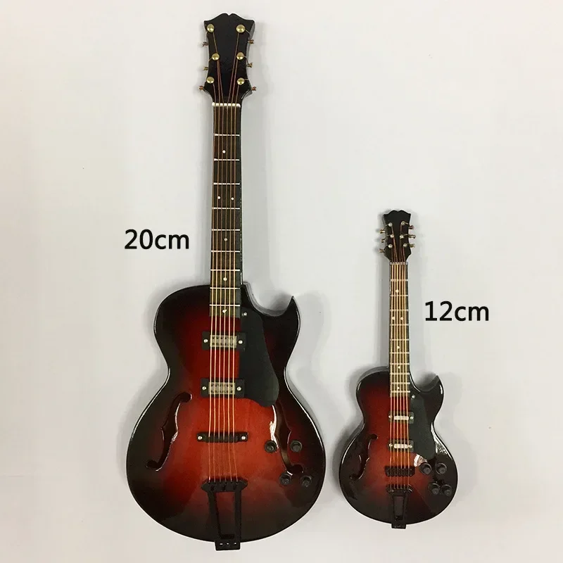 Wooden Musical Instruments Collection Decorative Ornaments Mini Classical Guitar With Support Miniature Model Decoration Gifts