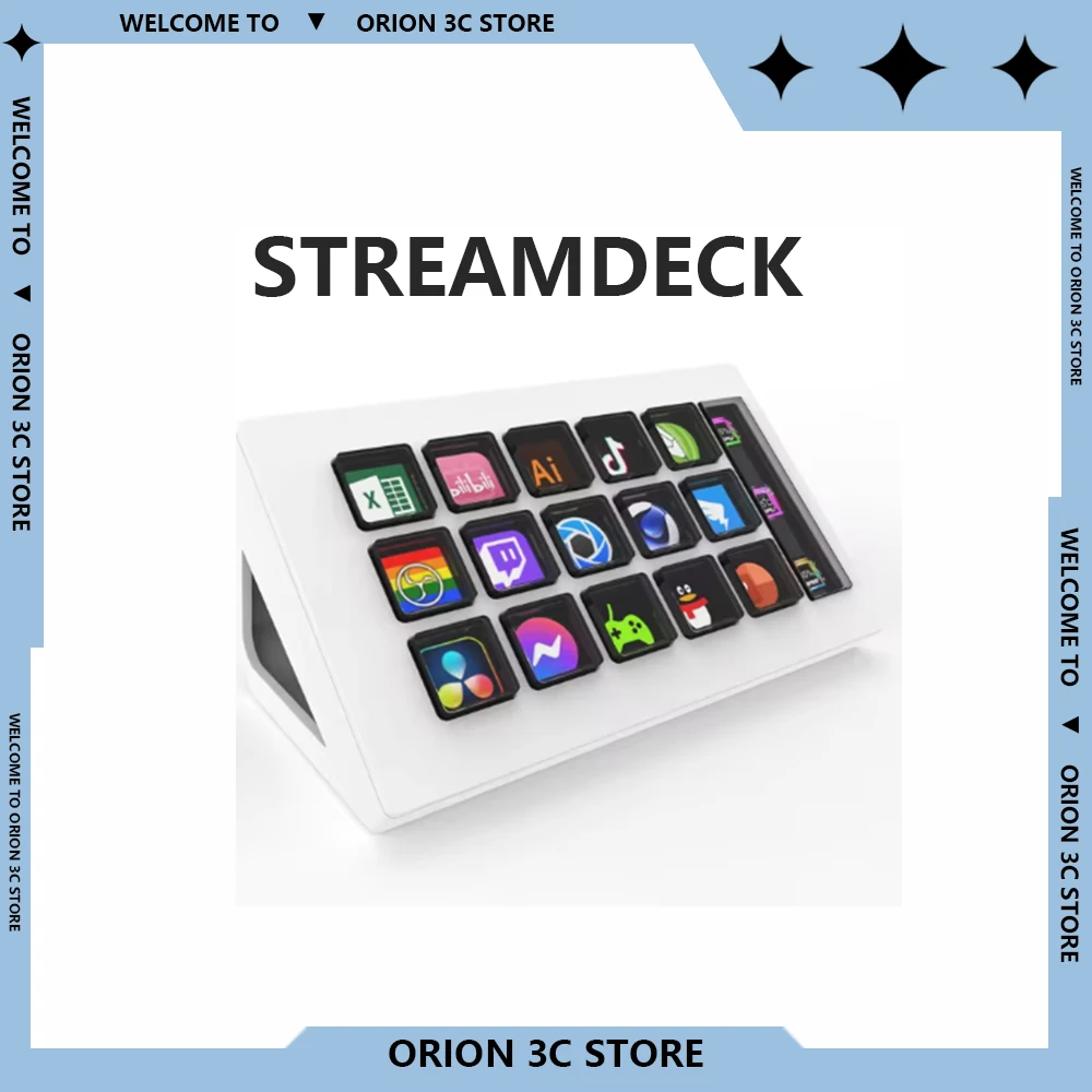 MiraBox Live StreamDeck 293s Button Kryboard 15Keys Mini Visual Custom Streamdeck LCD Live Kryboard Content Gaming Accessories