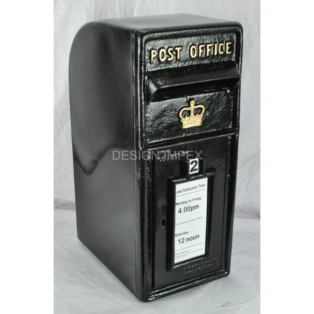 Black Painted Finished Complaint Or Missing Letters Display Box Mailbox Decorative Outdoor Mounted And Organize Unique Post Box