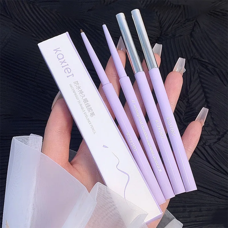 1.5 مللي متر قلم كحل ناعم للغاية طويل الأمد طبيعي مقاوم للماء مقاوم للعرق لا يسقط بني للمبتدئين رجل كسول #5