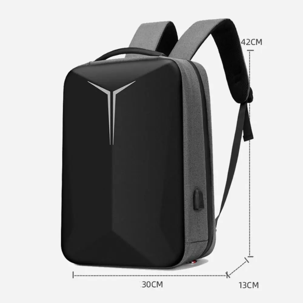 حقيبة ظهر مقاومة للماء للأعمال ذات هيكل صلب وخفيفة الوزن وعاكسة للضوء وحقيبة كتف مزدوجة ذات سعة كبيرة ومنفذ شحن USB