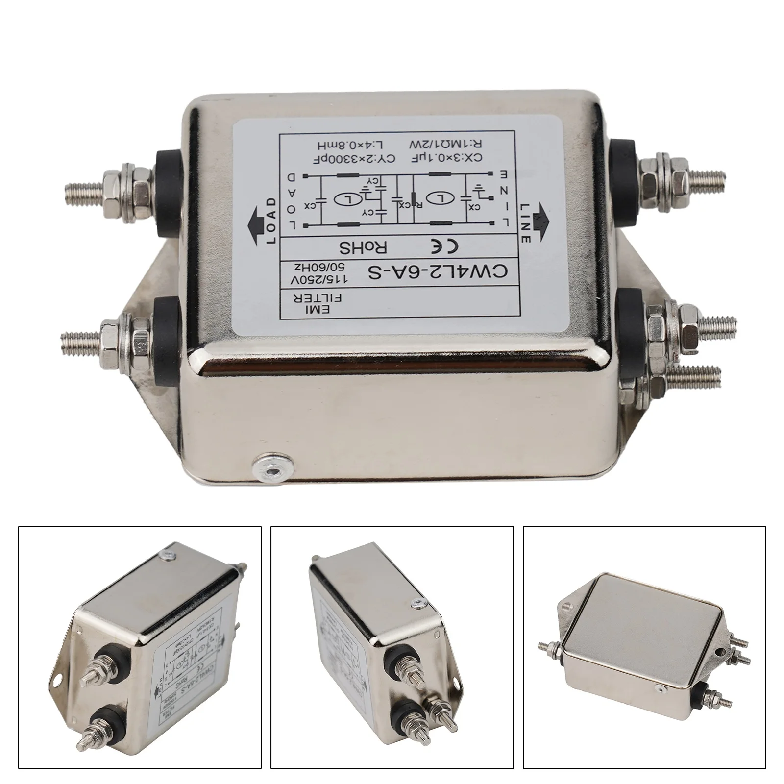 Reliable CW4L210AS Doublestage Bolttype Power Filter 220VAC 0 30 Frequency Bolt Installation 115V 250V Voltage