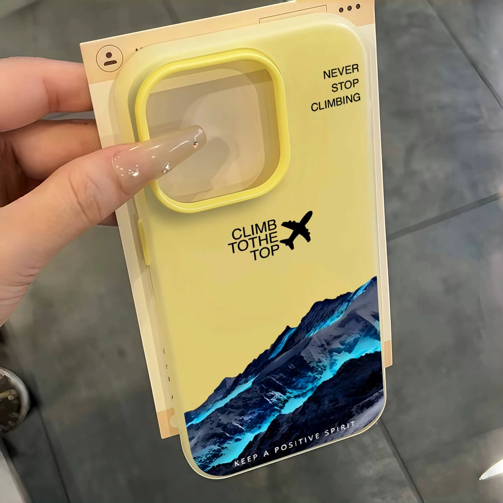 für iPhone 17 16 14 15 11 12 13 Pro Max 7 8 15 16 Plus 17 Air Hüllen Mountain Peak Aircraft Handyhülle Stoßfeste Silikonhülle – Detail 9