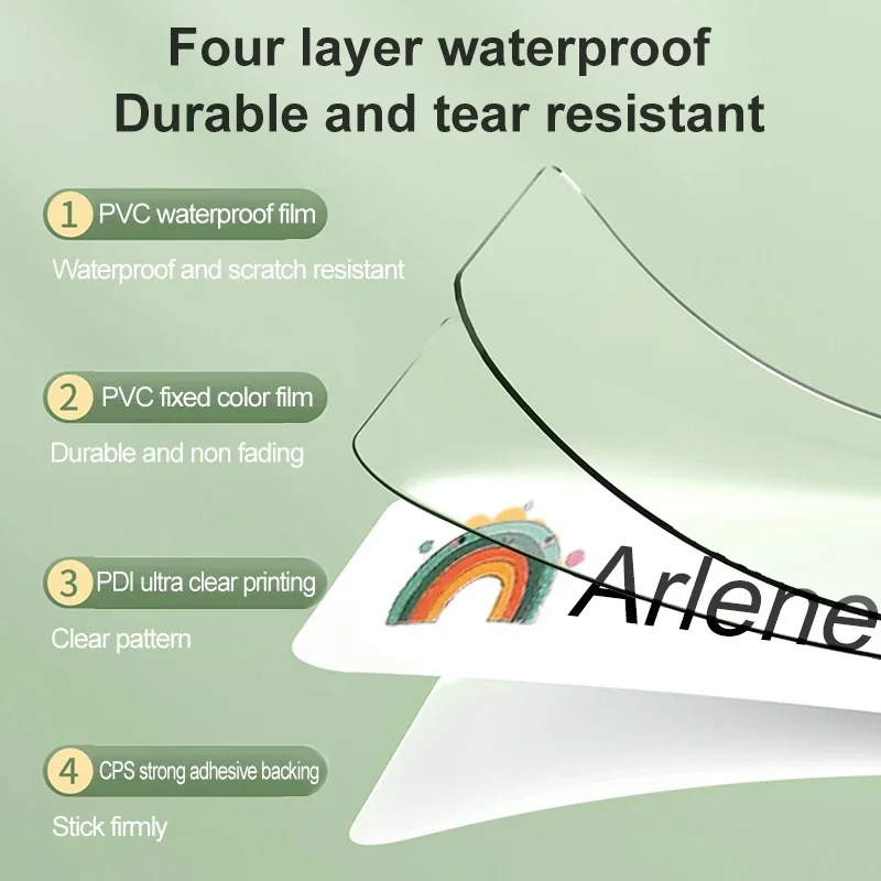 Waterproof Textbook Children's Name Sticker White Background Waterproof Labels Cartoon Patterns Environmentally Friendly Sticker