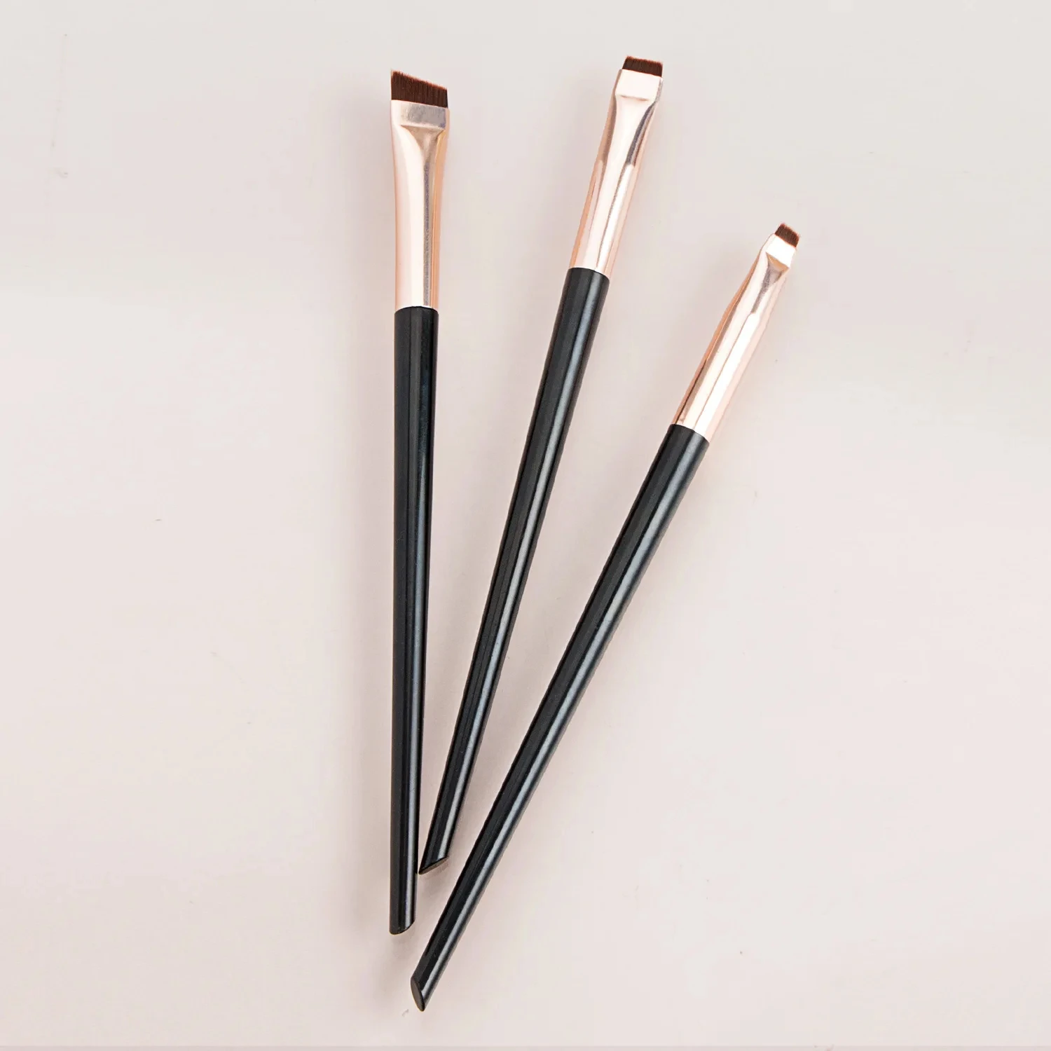 3 teile/satz Klinge Eyeliner Pinsel Augenbraue Pinsel Tragbare Flache Feine Eye Liner Stirn Kontur Make-Up Pinsel Make-Up-Tool – Detail 7