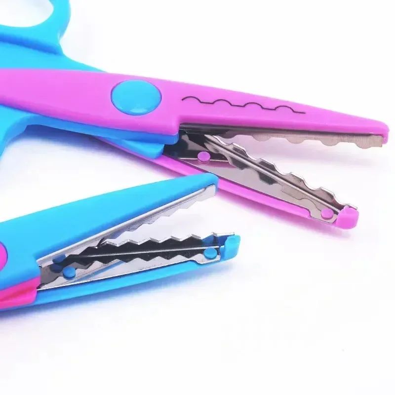 6 قطعة/المجموعة متموجة نمط مقص الة قطع الورق DIY بها بنفسك الأدوات اليدوية ورقة كرافت Kawaii بطاقة مقص صور الاطفال الهدايا اللوازم المكتبية #6