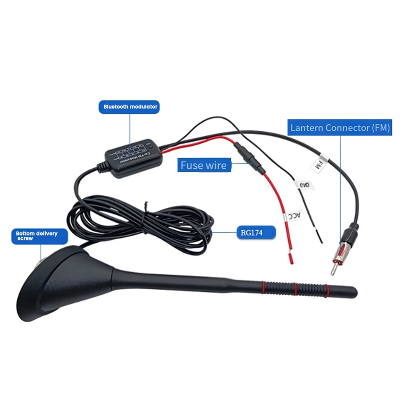 1 PCS Car DAB+GPS+FM Antenna Car Active Radio Antenna Black With Bluetooth Modulator Waterproof Dustproof Universal Antenna