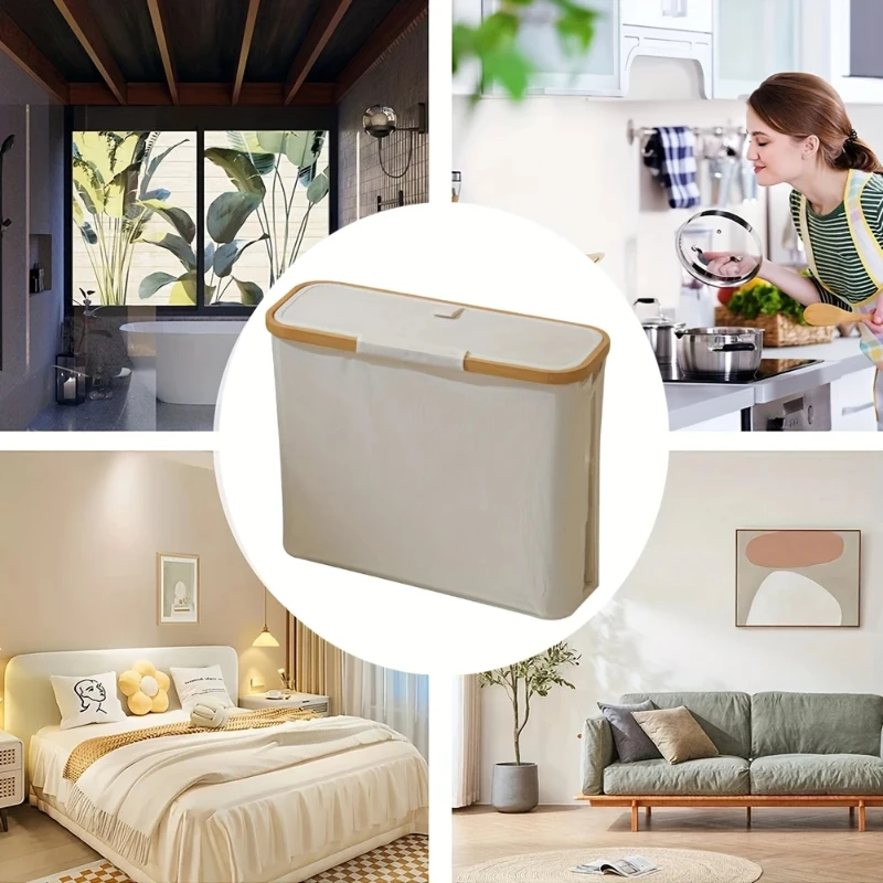 

Oxford cloth toilet paper storage box with lid, 1pc; self-adhesive wall-mounted paper towel holder for home organization
