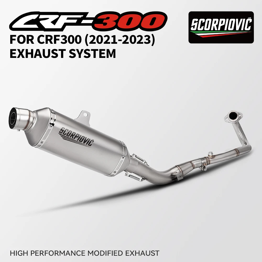 

Совместим с мотоциклом CRF300 CRF-300 CRF 51 мм (2021-2023), полный комплект выхлопной системы из нержавеющей стали для средней секции.