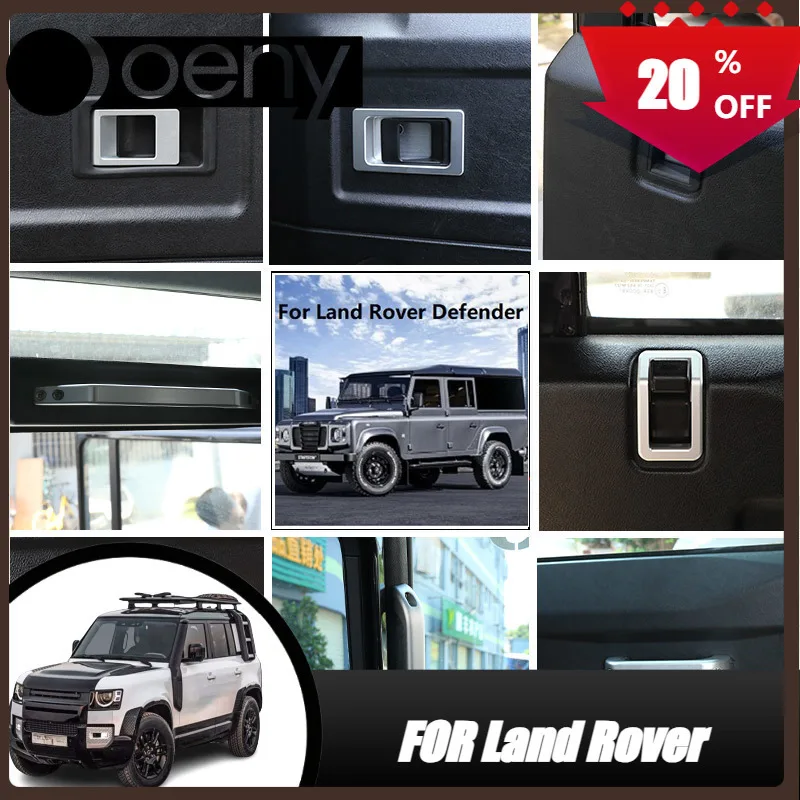 

Подходит для Land Rover Defender 90 110 2004-18, дверь автомобиля из алюминиевого сплава, внутренняя дверная чаша, дверная ручка, украшение, сменные аксессуары