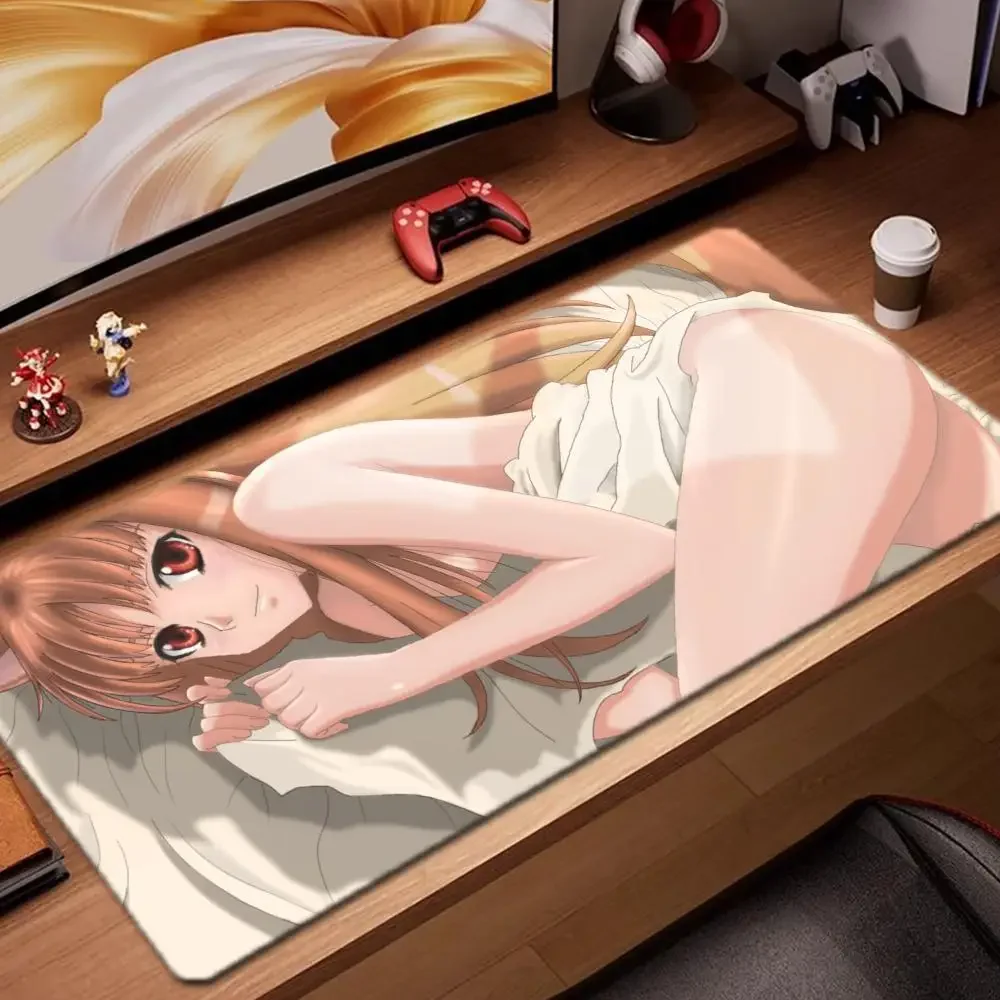 

Anime Spice And Wolf Mouse Pad Game Accessories Keyboard Pad XXL Large Locking Edge 1200X600 Mm Table Mat Gaming Mousepad