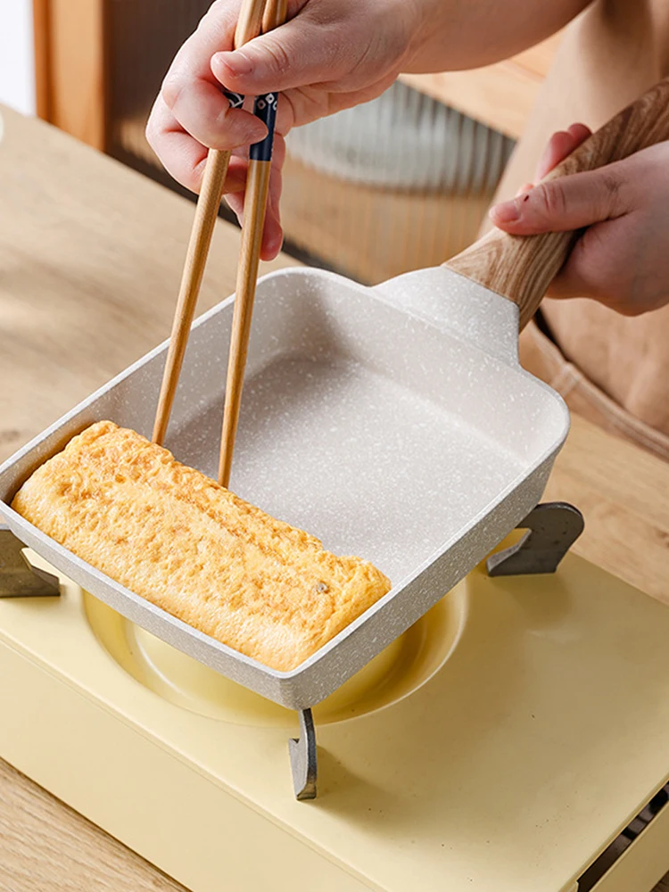 

Антипригарная сковорода для омлета для домашней кухни, сковорода для завтрака с термостойкой ручкой для газовых и индукционных плит