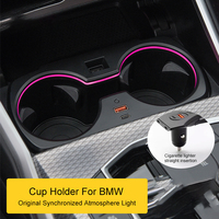 LED Cup Holder Frame For BMW 3 Series 5 Series 6GT X3 X4 G20 G28 G30 G38 G32 G01 G02 Ambient Light Car Interior Mouldings