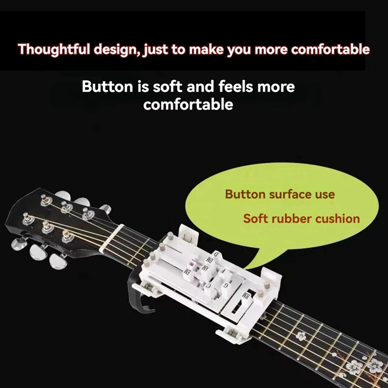 ABHS-Guitar Learn Aid Tool One-Touch Chords Presser Guitar Learning Tool Guitar Chord Trainer Practice Aid For Beginner Lover