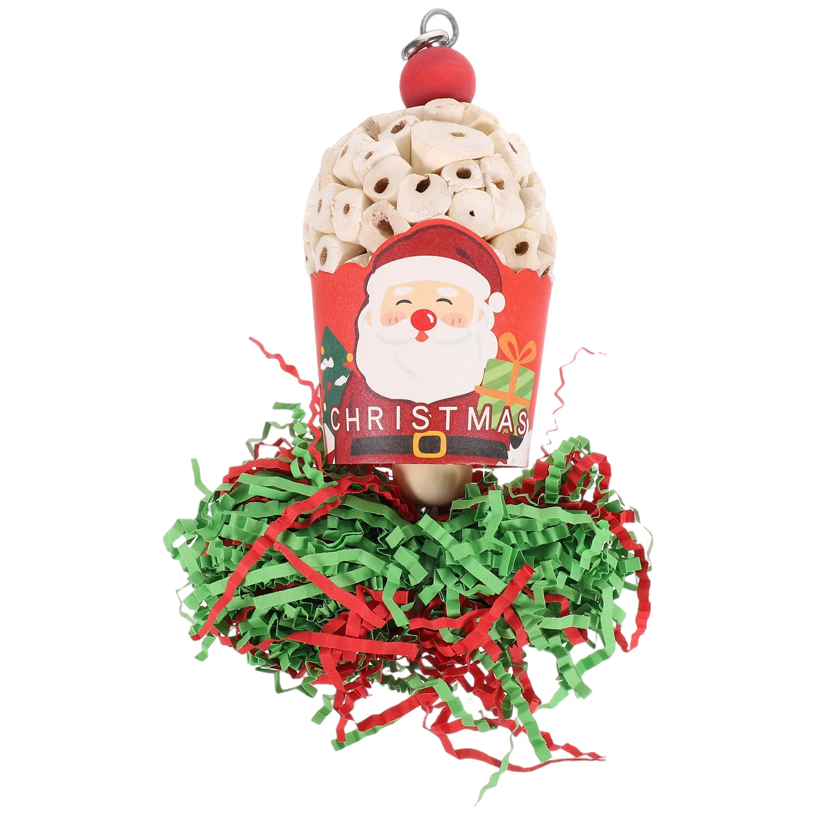 Small Bird Toys Christmas Themed Parrot Chewing Biting Budgerigar Cage Bite Pet Foraging