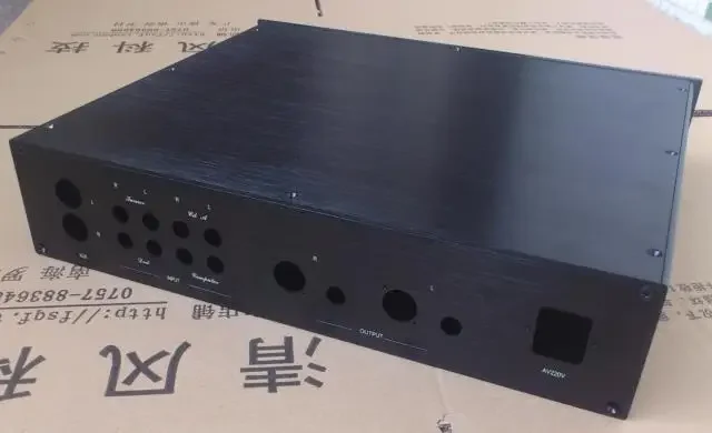 DIY AMP case 430*90*360mm Black All aluminum amplifier chassis /DIY Pre-amplifier case / can Install MBL6010 circuit amp board