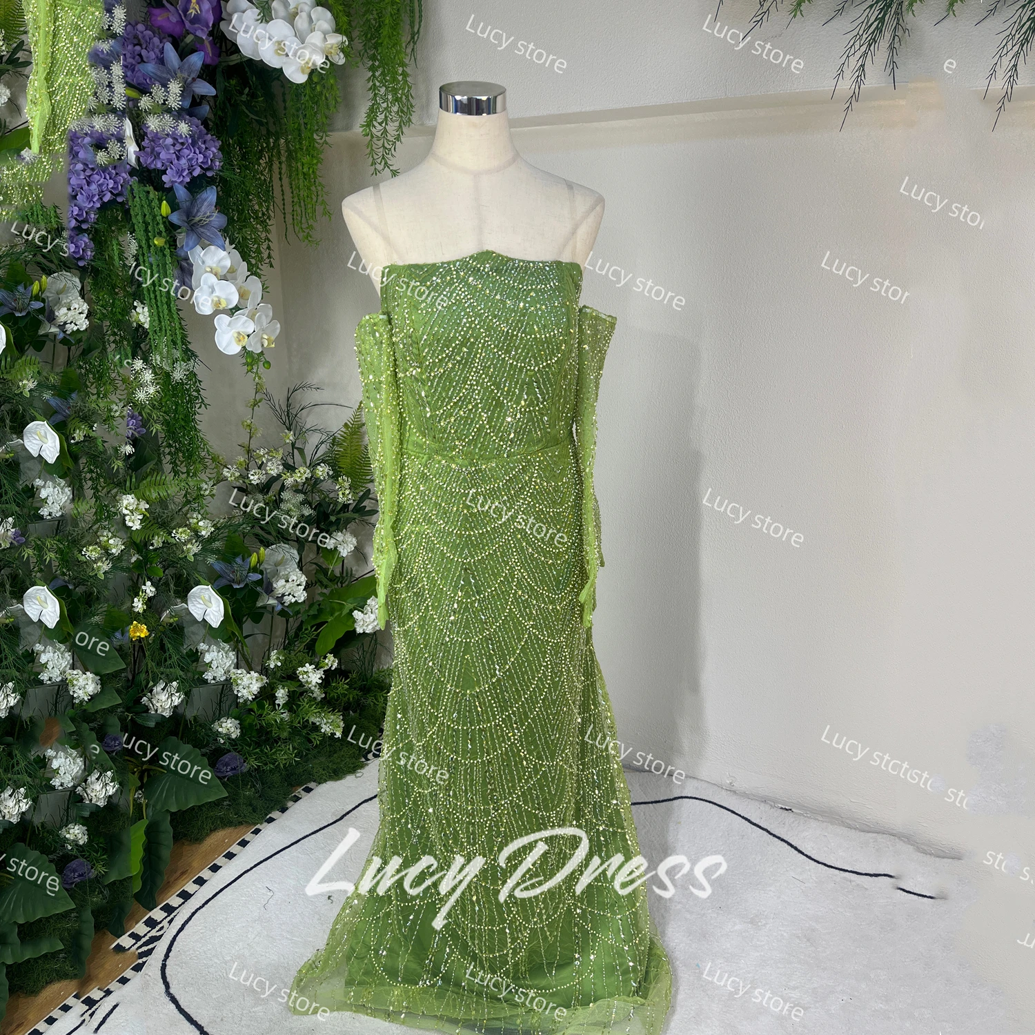 Lucy Customized Party Dress Rose Red Evening Wedding Luxury Dresses Women 2024 Ball Gowns Robes De Cocktail Prom فساتين سهرة