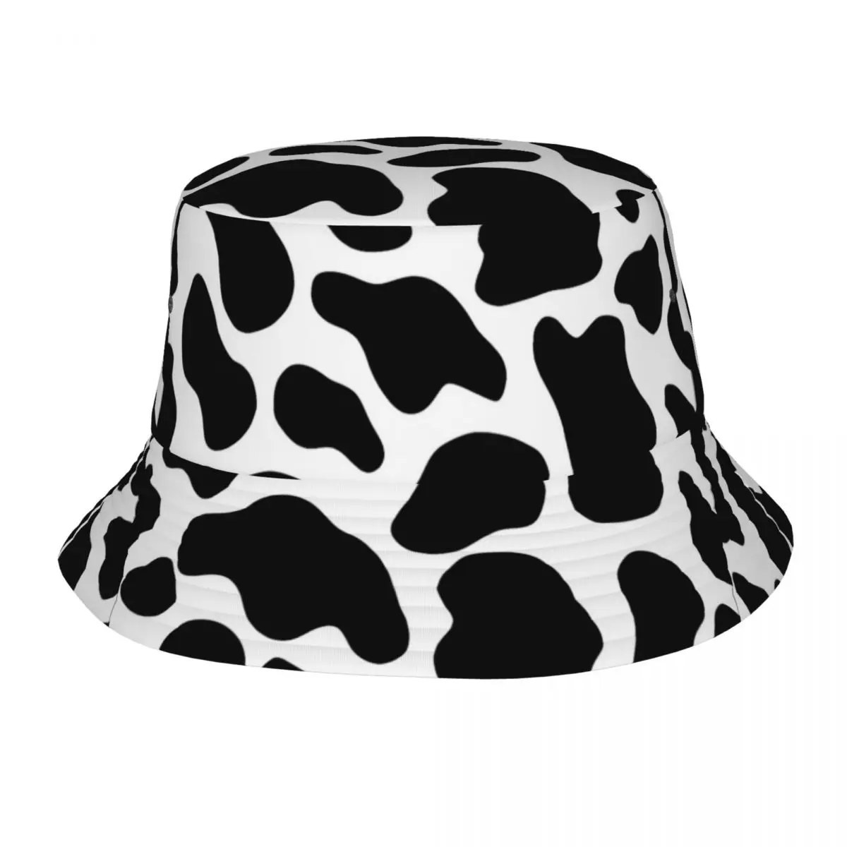 Cow Design Bucket Hat For Men Women Whiteblack Fisherman Hats Funny Travel Hiking Caps Portable Streetwear Custom Sun Hats