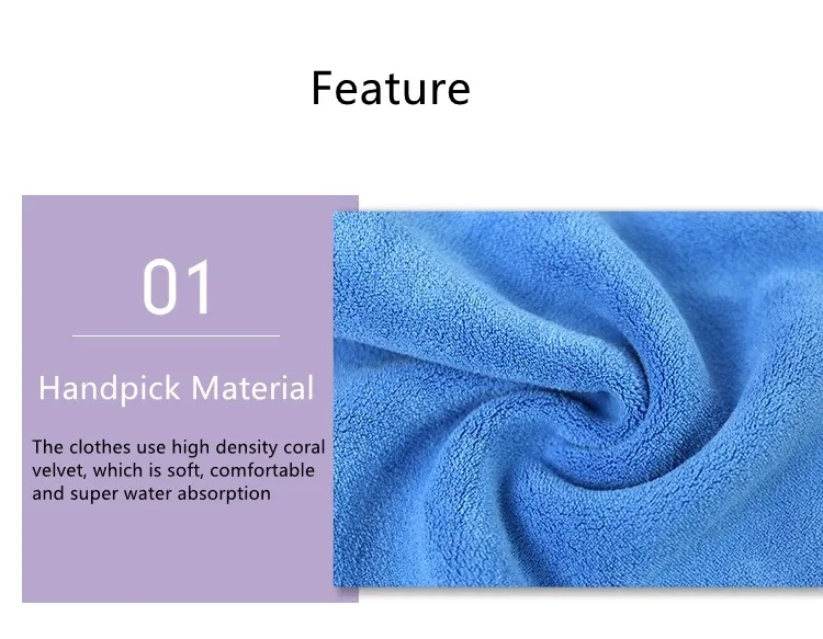 Pink Microfiber Car Cleaning Towel 500GSM Wash Towels Double-Sided Soft Cloth Auto Detailing Care Washing Drying Rags