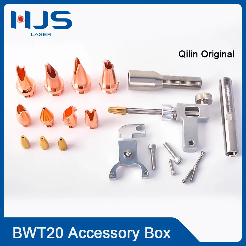 HJS Qilin Original Welding Torch Double Pendulum Copper Nozzle Wire Feeding Clamp Box BWT20  Laser Spare Parts Kit