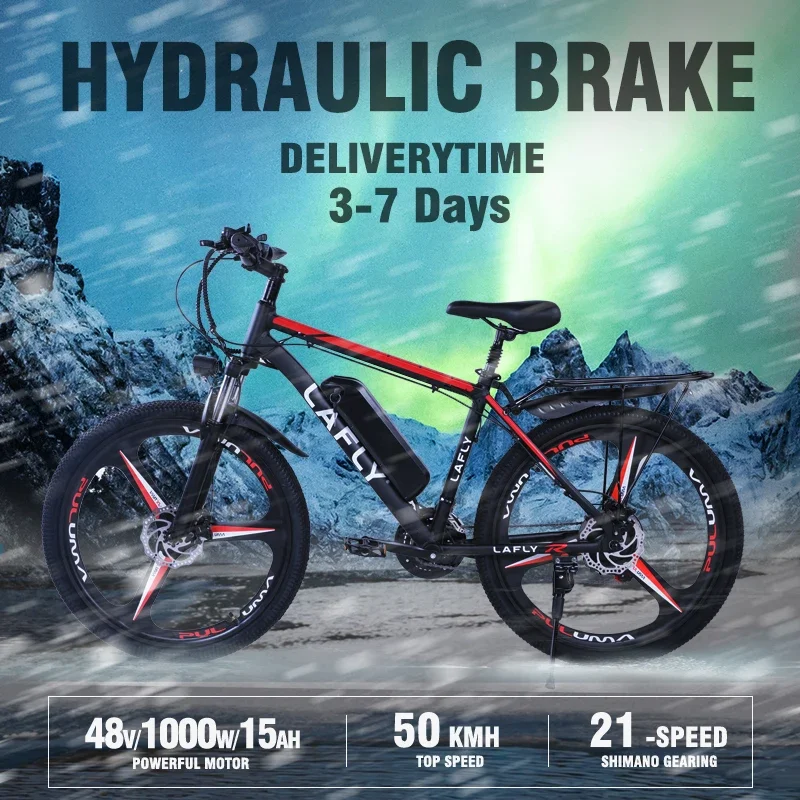 Vélo électrique LAFLY X2 2024 1000W 48V, 90 km d'autonomie, freins