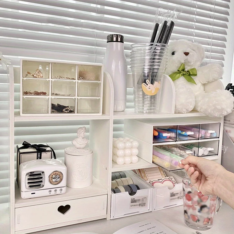 

2-Piece 2-Tier Desktop Organizer Set – Compact Jewelry, Office & Cosmetic Storage with Drawers for Desk, Vanity or Nightstand