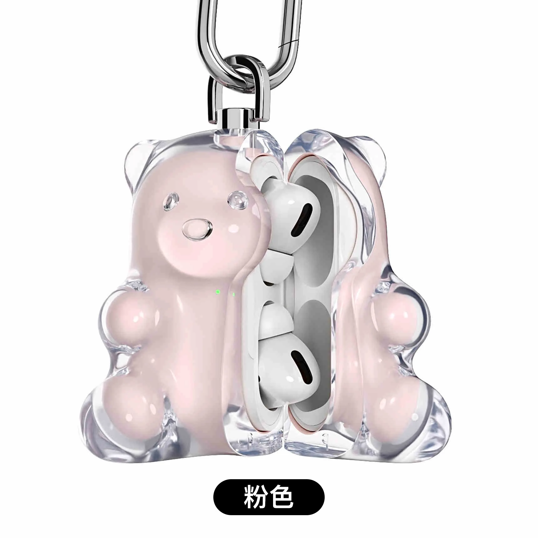 مناسبة لحافظة سماعة الأذن Apple AirPods Pro 2/3/4، غراء صلب ملون، حافظة واقية