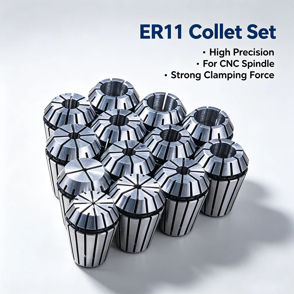 13PCS Pack ER11 Collet Chuck ER11 Spring Collet for CNC Router Engraving Tool 13 Sizes 1mm To 7mm