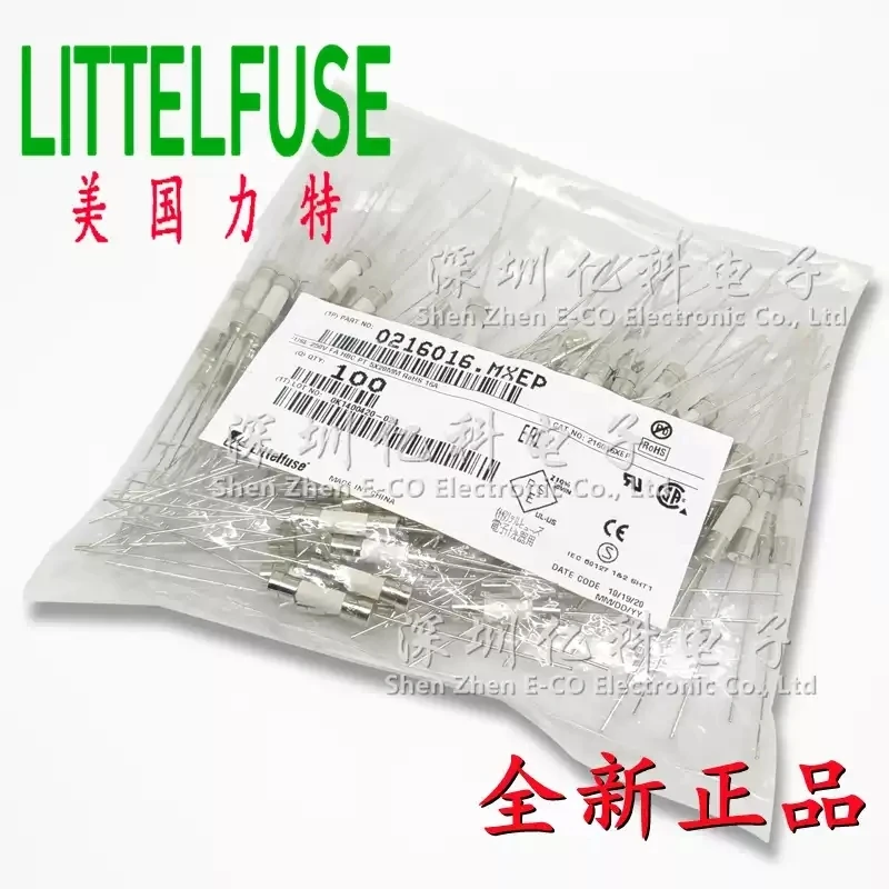 0216016. MXEP Lite 5 * 20 быстродействующий керамический предохранитель F16AH250VP 16A 250V с крепежными ножками