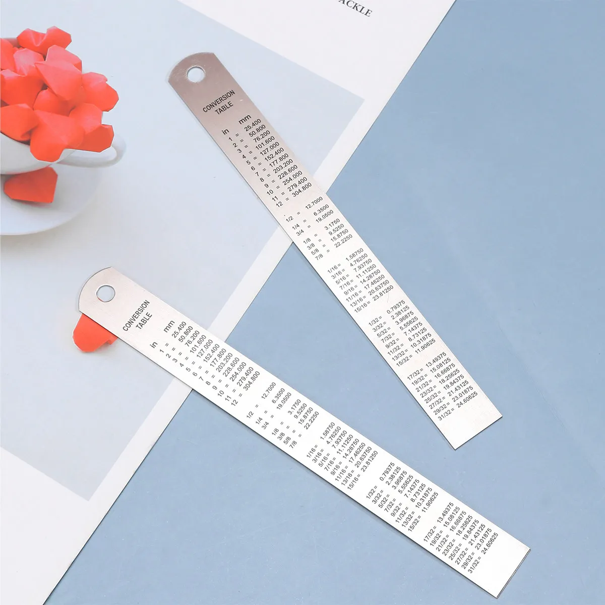 

4Pcs 15Cm Stainless Steel Double Scale Ruler Straight Edge for Student School Supplies Artist Engineer Drawing Ruler Drafting