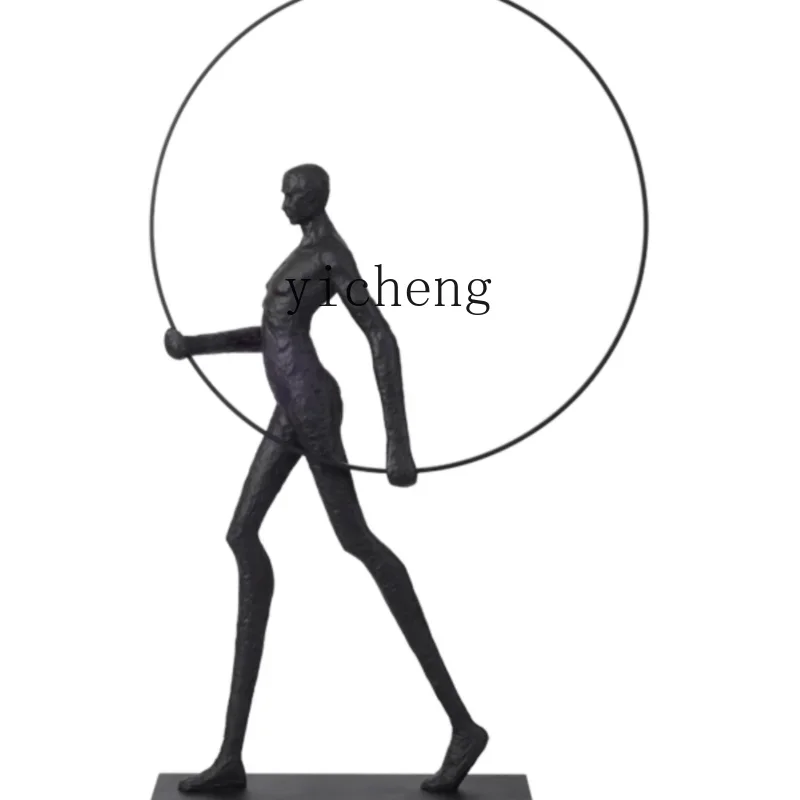 

Modern Large Figure Floor Cast Iron Sculptured Ornaments Hotel Lobby Corridor Aisle Exhibition Hall Artwork