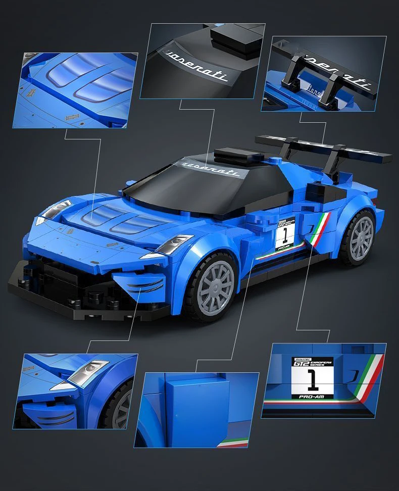 Champion 1:24 Maßstab Italien Super Sportwagen MT GT2 Stradale Bausteine Rennmodell-Sets Konstruktionsspielzeug für Kinder Geschenk – Detail 5