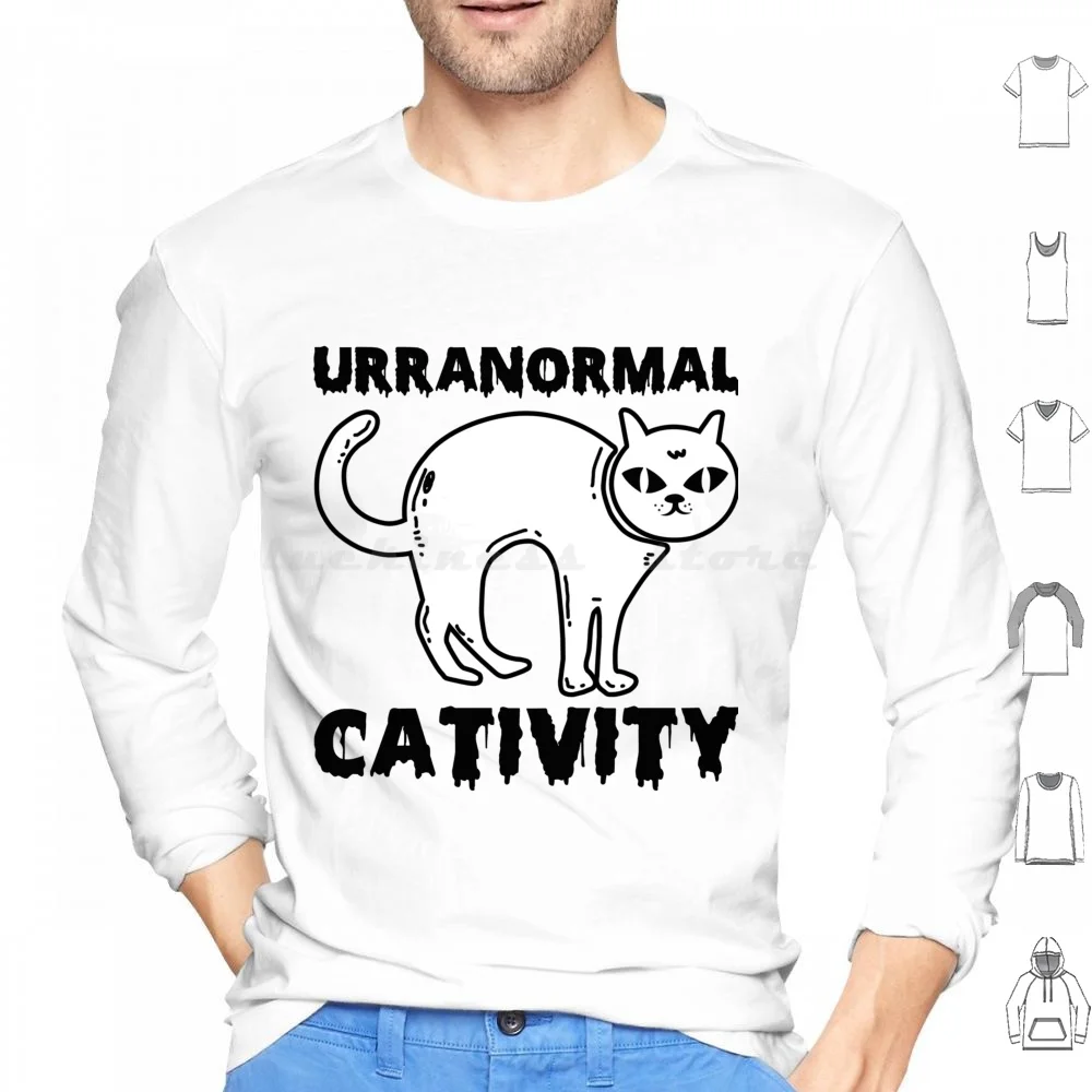 Purranormal Cativity Halloween Hoodie Cotton Long Sleeve Urranormal Cativity Purranormal Cativity Ghost Cat Purranormal