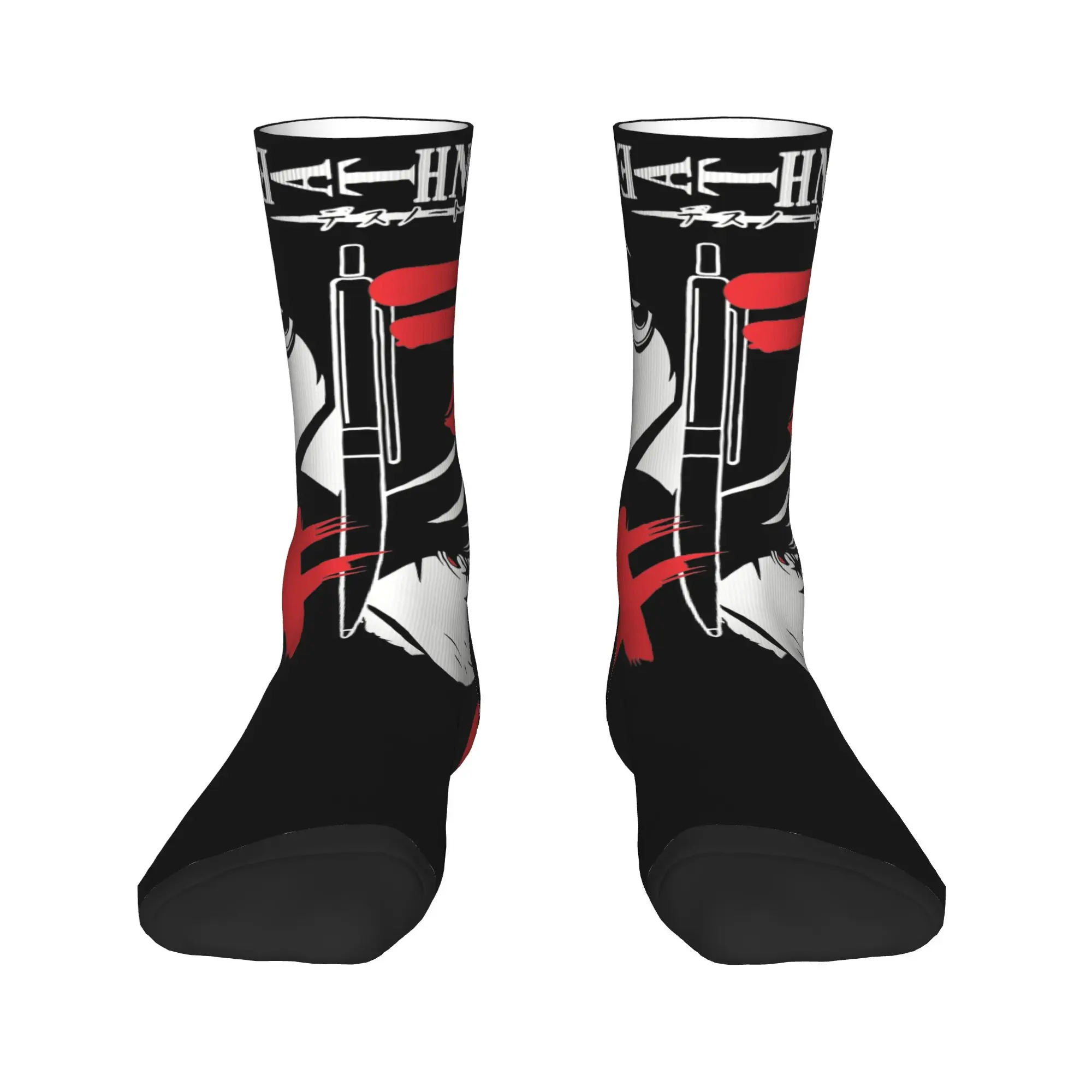 Adults Men Socks Death Notes Manga Stockings Winter Vintage Warm Soft Socks Design Cycling Non Skid Socks