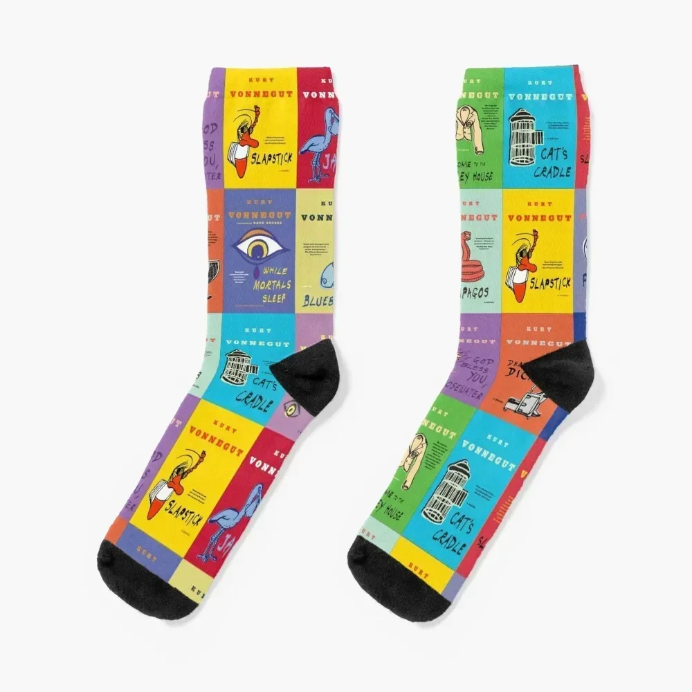 

The Works of Kurt Vonnegut Socks custom sports christmass gift Crossfit Socks Man Women's