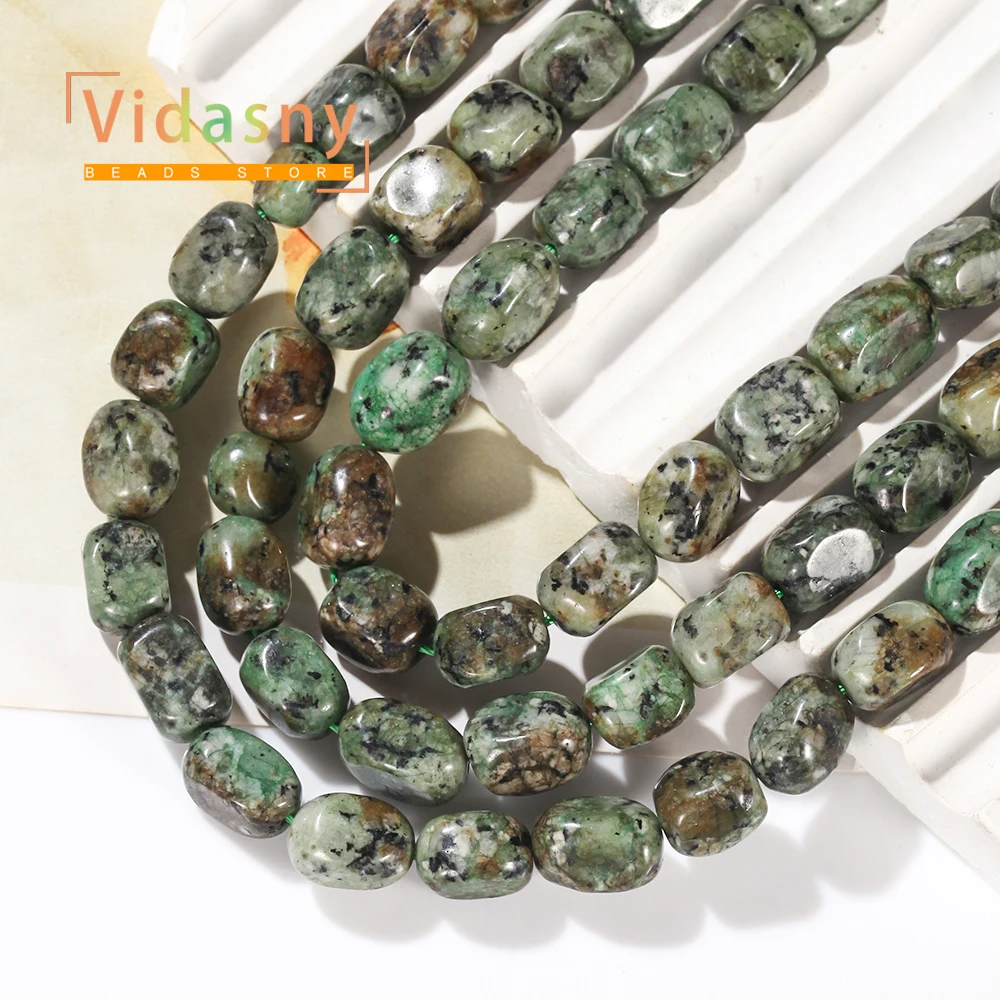 8-10mm Natürlicher Afrikanischer Türkis Stein Unregelmäßige Ovale Lose Perlen für Schmuckherstellung DIY Armbänder Zubehör – Detail 7