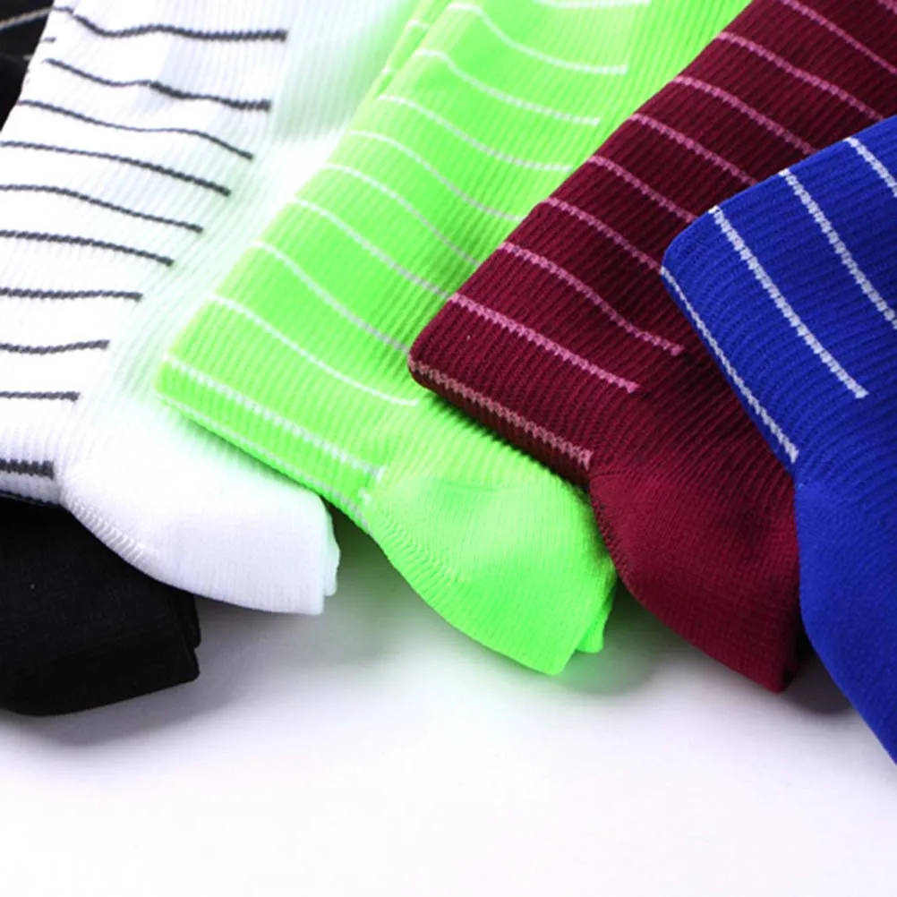 

Professional Knee High Compression Socks Men Black Graduated Striped Sports Running Travel Elasticity Socks