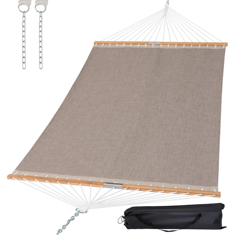 

Hammocks Outdoor Hammock with Spreader Bar, Poolside Portable Hammock for Outside, Coffee