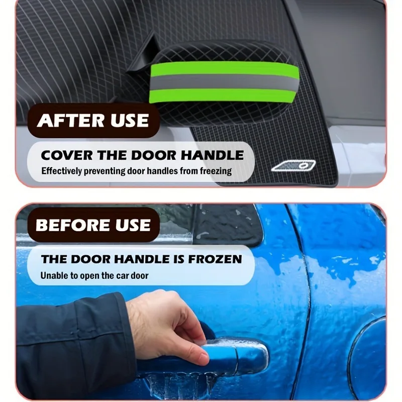 Durable Oxford cloth magnetic windshield snow cover for all car models, frost and sun resistant, easy to install and store away.
