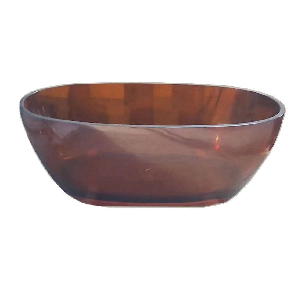 

1680x800x580mm Resin Acrylic Oval Amber Tub Artificial Stone Freestanding Floor Mounted Bathtub WD65911A