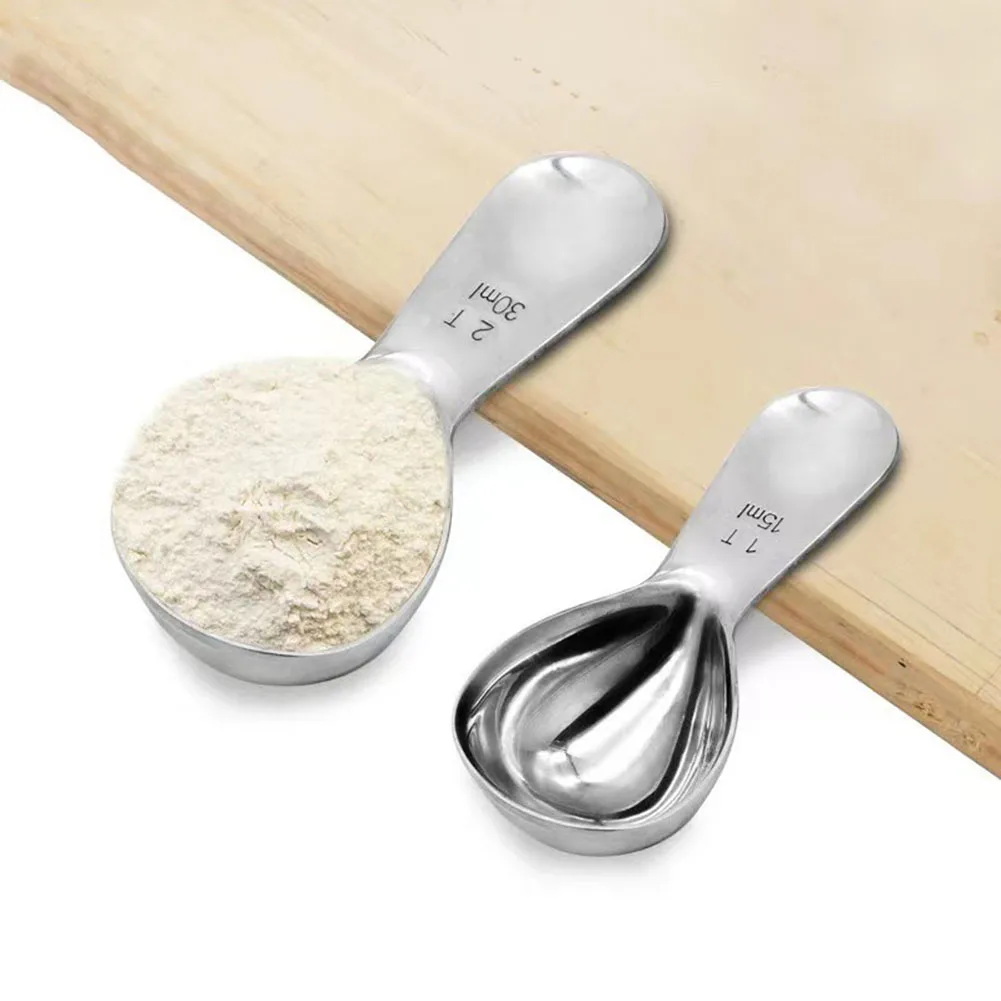 Stainless Steel Measuring Spoon Set 15ml 30ml for Precise Scooping of Coffee For Baking Ingredients and Spices