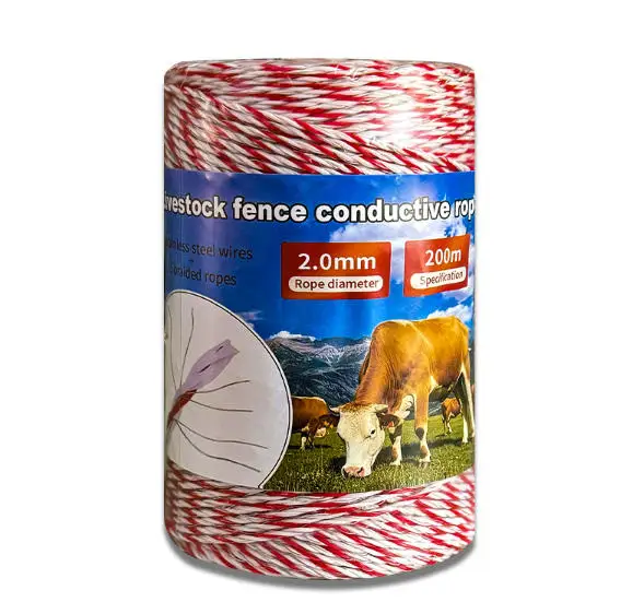 500M 6-Strand Stainless Steel For Polywire for Electric Fence Use Outdoor Farm Poultry for protection Rustproof Long Lasting