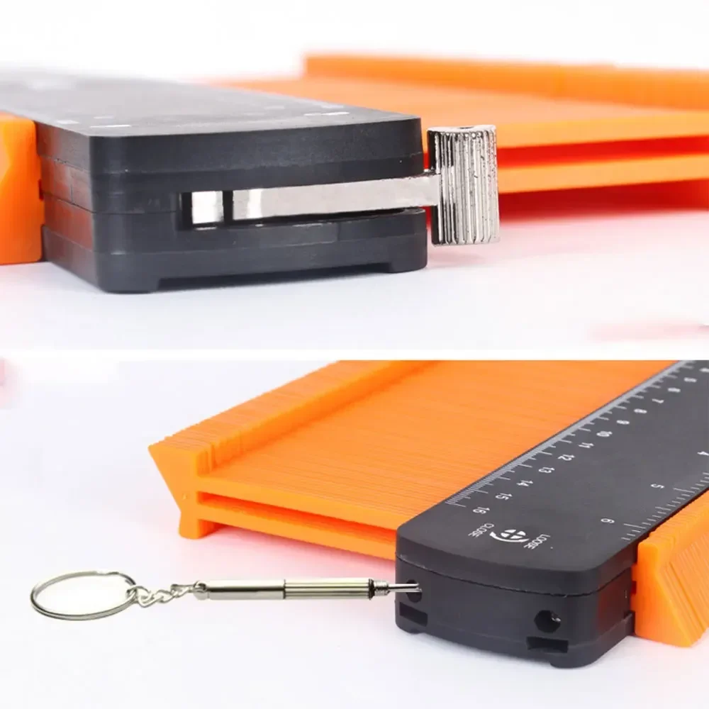 With Lock 6/10 Inch Profile Shape Copy Tool Template for Curved Shapes Wider Contour Gauge Duplicator