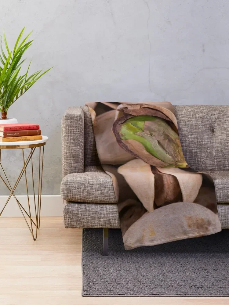 Cracked Open Pistachio Throw Blanket Heavy Fashion Sofas for sofa warm for winter Blankets